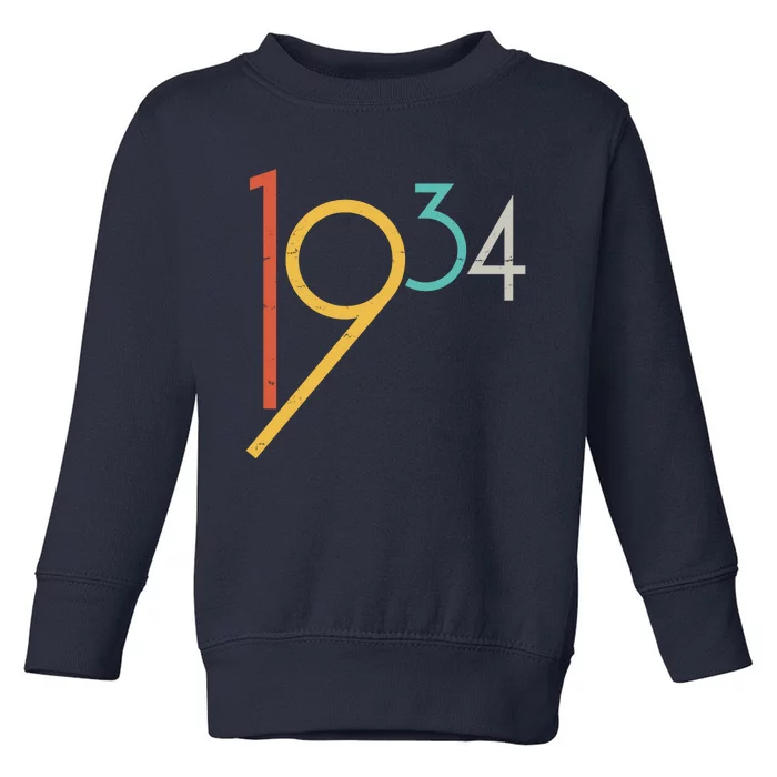 Retro Vintage 1934 90th Birthday Toddler Sweatshirt