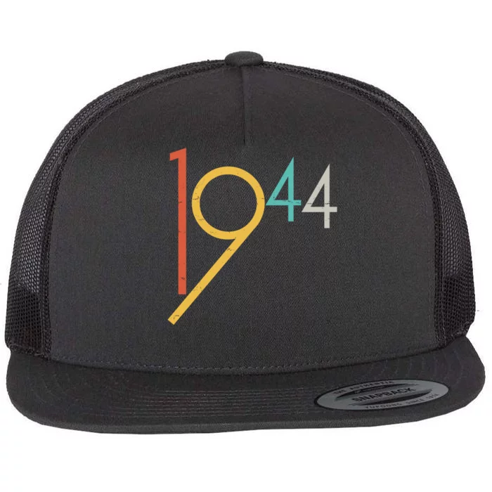 Retro Vintage 1944 80th Birthday Flat Bill Trucker Hat