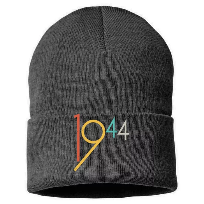 Retro Vintage 1944 80th Birthday Sustainable Knit Beanie