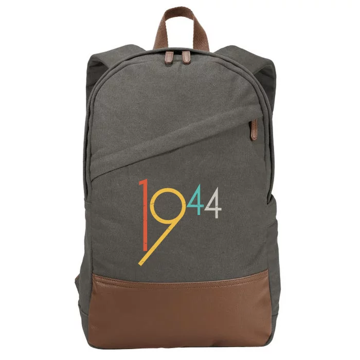 Retro Vintage 1944 80th Birthday Cotton Canvas Backpack