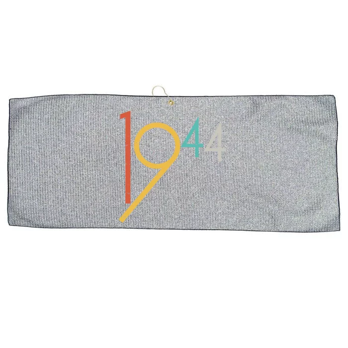 Retro Vintage 1944 80th Birthday Large Microfiber Waffle Golf Towel