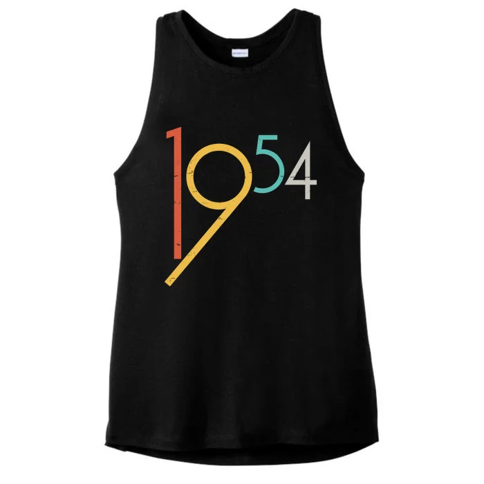 Retro Vintage 1954 70th Birthday Ladies Tri-Blend Wicking Tank