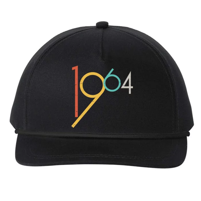 Retro Vintage 1964 60th Birthday Snapback Five-Panel Rope Hat