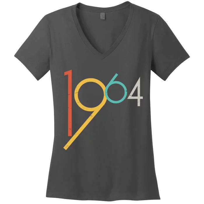 Retro Vintage 1964 60th Birthday Women's V-Neck T-Shirt