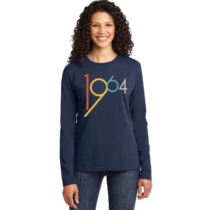 Retro Vintage 1964 60th Birthday Ladies Long Sleeve Shirt