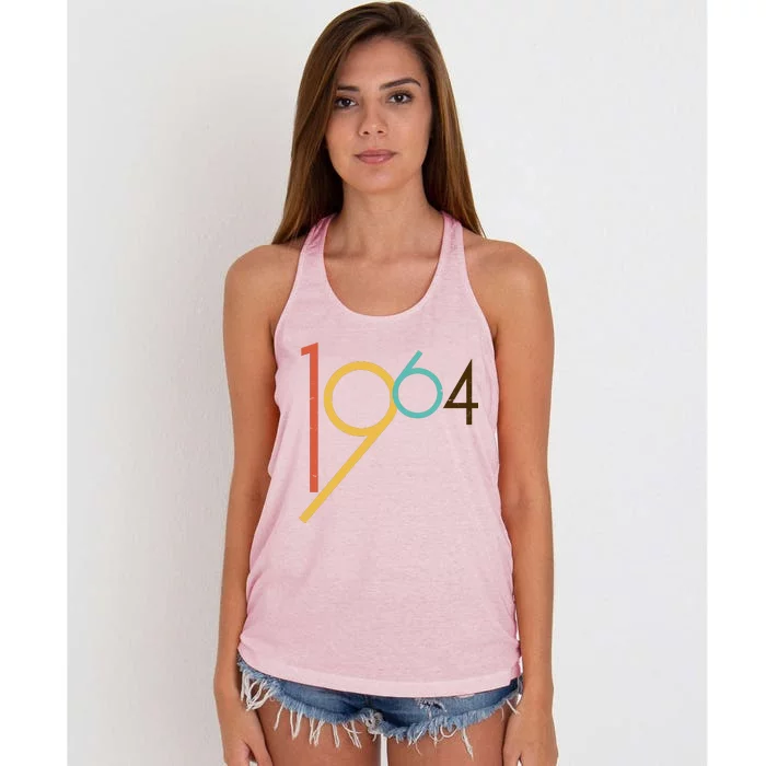 Retro Vintage 1964 60th Birthday Women's Knotted Racerback Tank