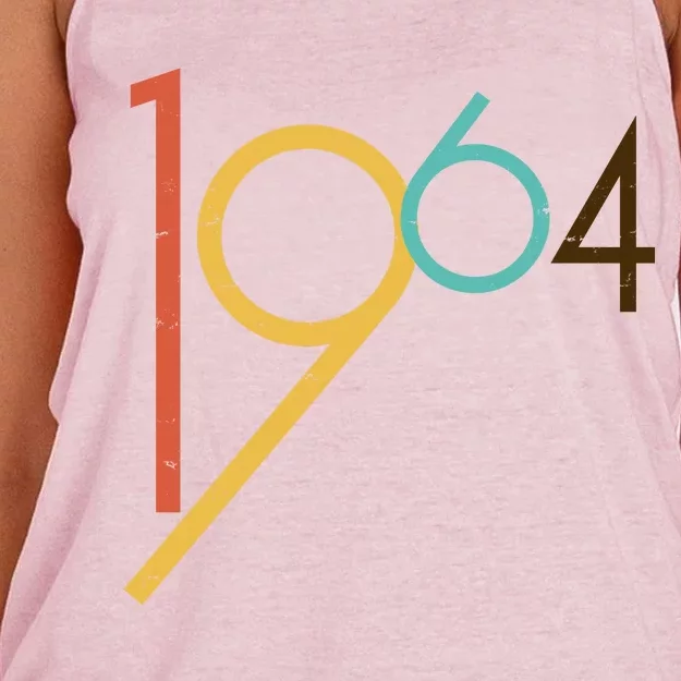 Retro Vintage 1964 60th Birthday Women's Knotted Racerback Tank