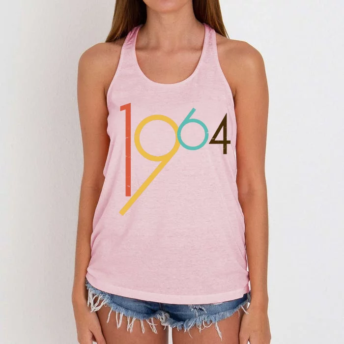 Retro Vintage 1964 60th Birthday Women's Knotted Racerback Tank