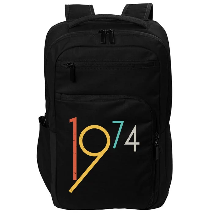 Retro Vintage 1974 50th Birthday Impact Tech Backpack