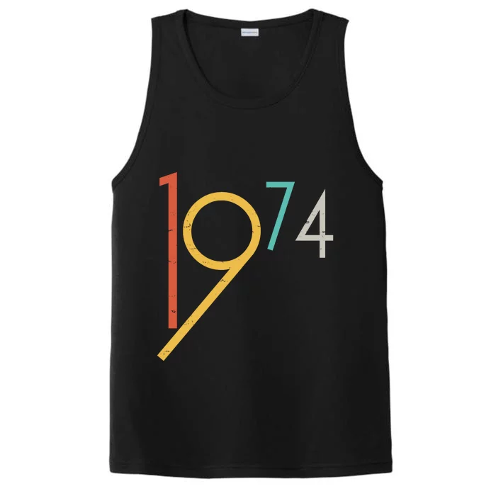 Retro Vintage 1974 50th Birthday Performance Tank