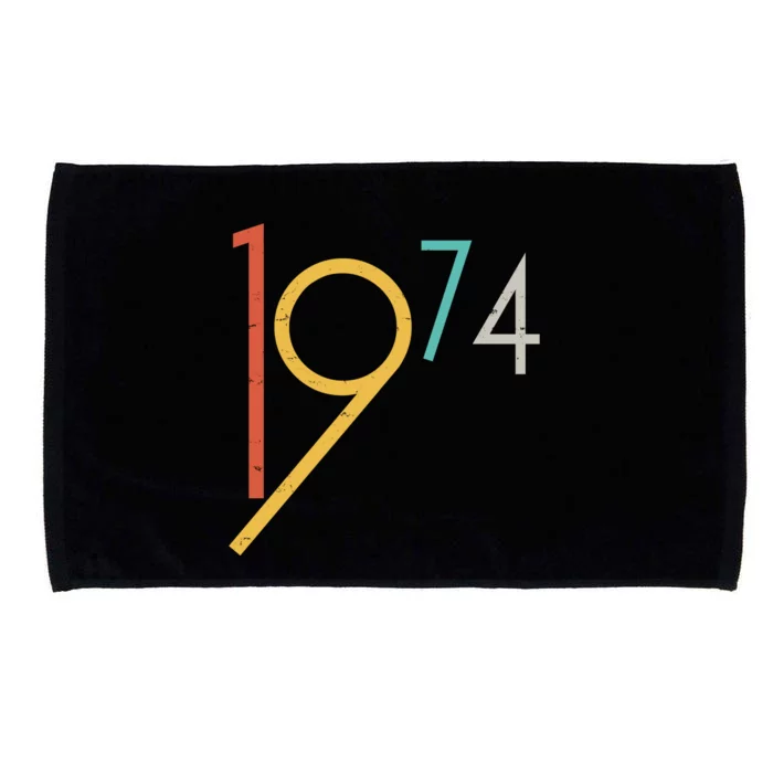 Retro Vintage 1974 50th Birthday Microfiber Hand Towel