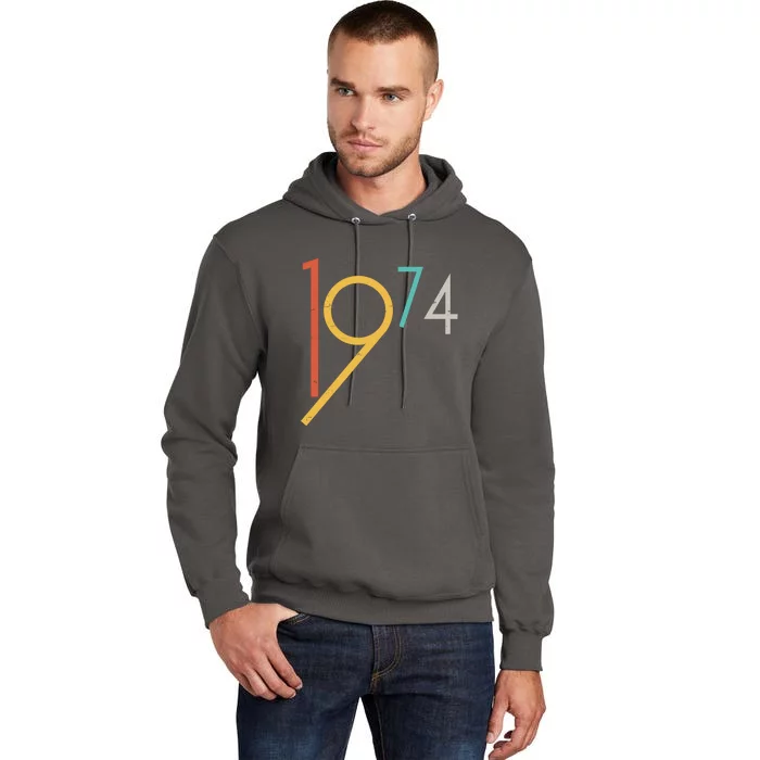 Retro Vintage 1974 50th Birthday Tall Hoodie