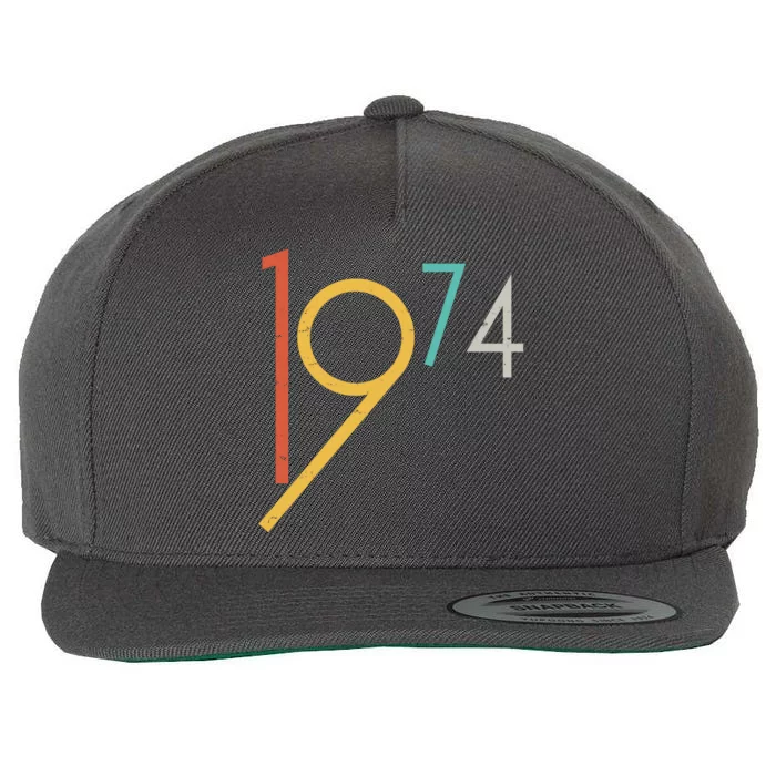 Retro Vintage 1974 50th Birthday Wool Snapback Cap