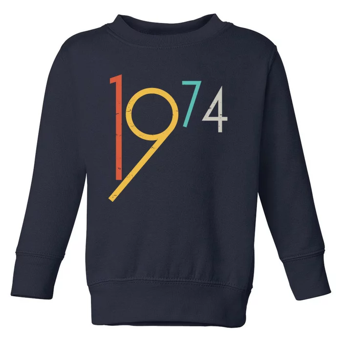 Retro Vintage 1974 50th Birthday Toddler Sweatshirt