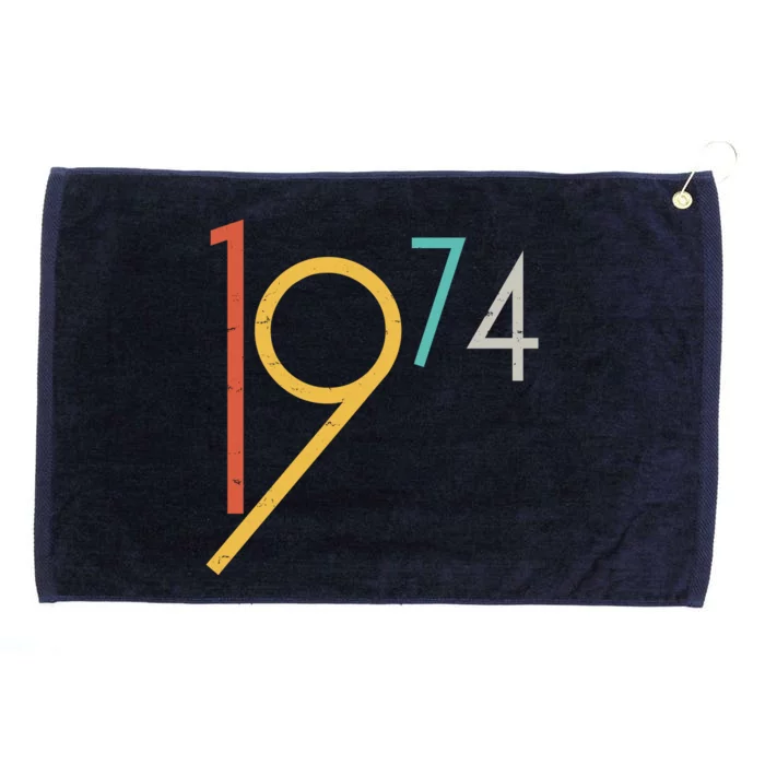 Retro Vintage 1974 50th Birthday Grommeted Golf Towel