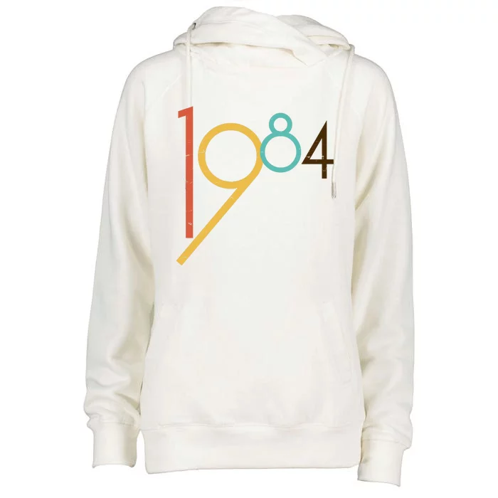 Retro Vintage 1984 40th Birthday Womens Funnel Neck Pullover Hood