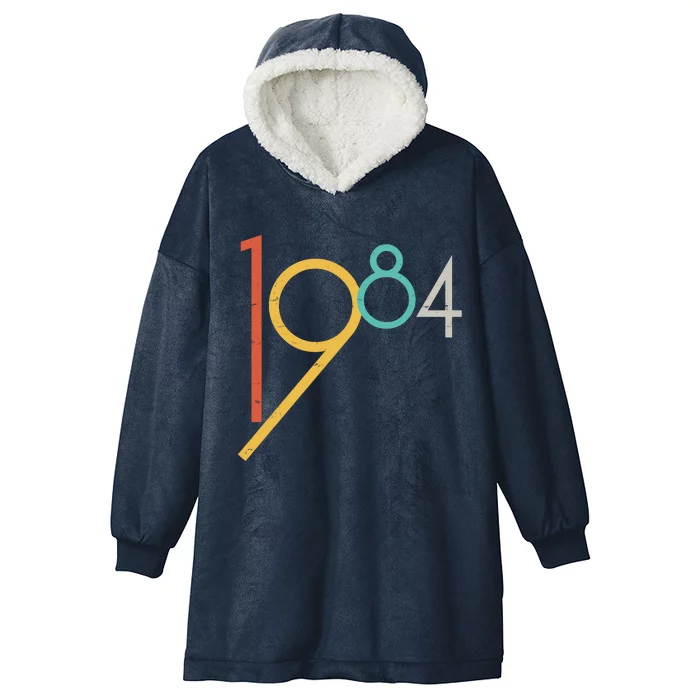 Retro Vintage 1984 40th Birthday Hooded Wearable Blanket