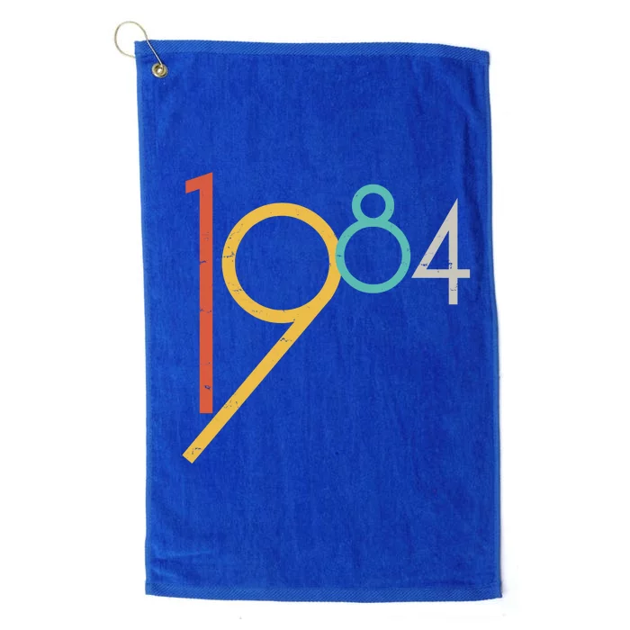 Retro Vintage 1984 40th Birthday Platinum Collection Golf Towel