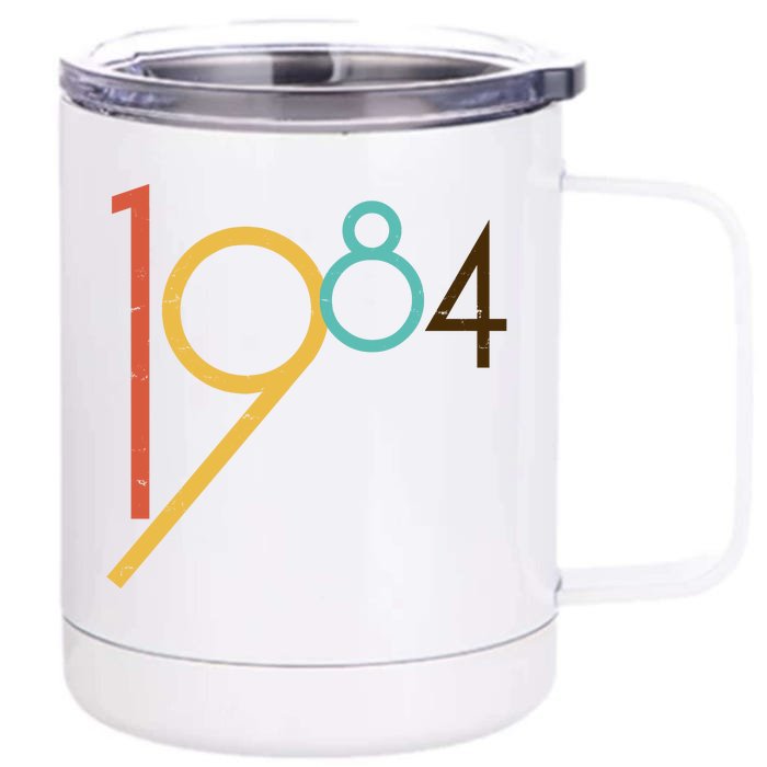 Retro Vintage 1984 40th Birthday Front & Back 12oz Stainless Steel Tumbler Cup