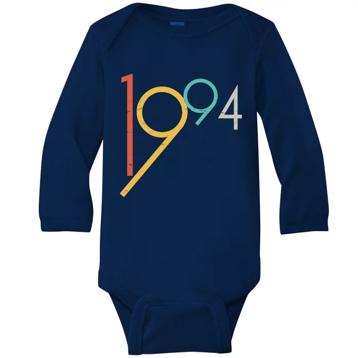 Retro Vintage 1994 30th Birthday Baby Long Sleeve Bodysuit