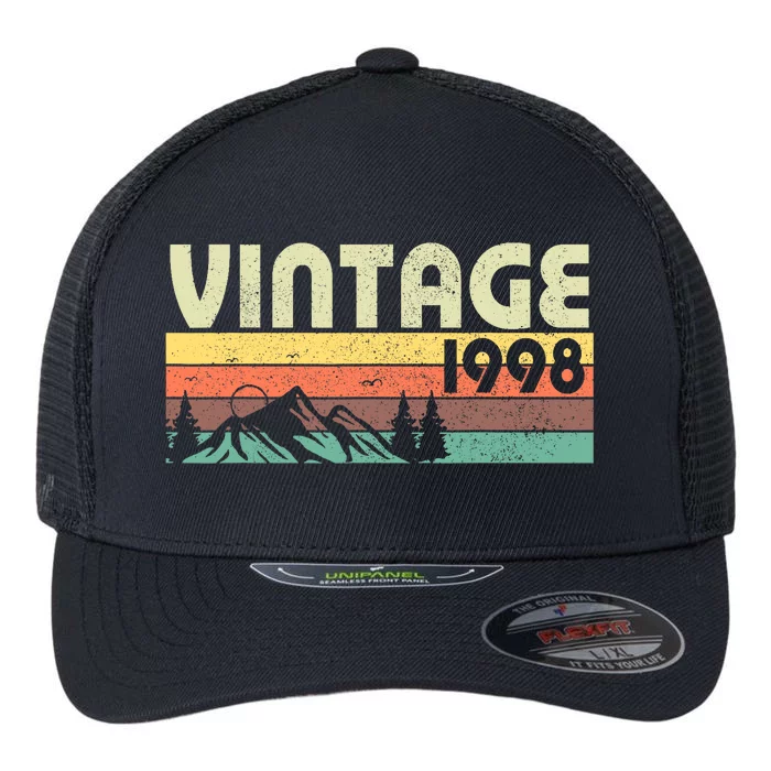 Retro Vintage 1998 Graphics 25th Birthday Gift 25 Years Old Flexfit Unipanel Trucker Cap