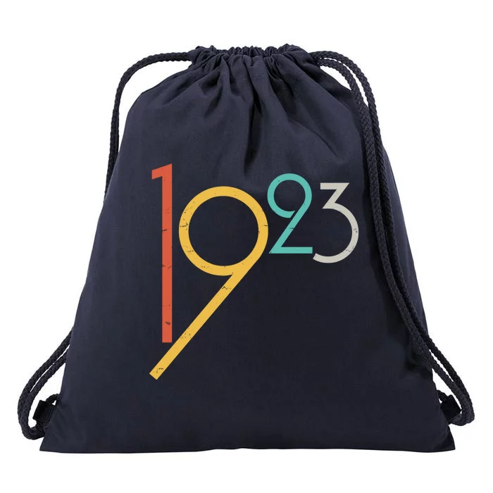 Retro Vintage 1923 100th Birthday Drawstring Bag