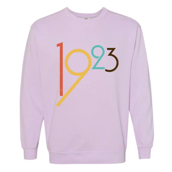 Retro Vintage 1923 100th Birthday Garment-Dyed Sweatshirt