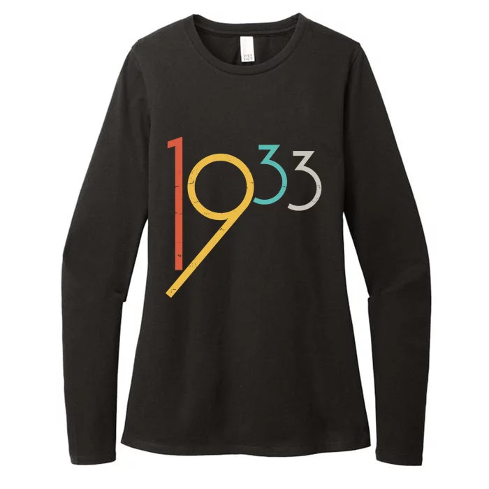 Retro Vintage 1933 90th Birthday Womens CVC Long Sleeve Shirt