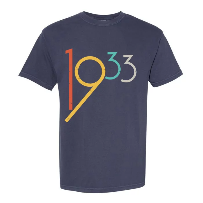 Retro Vintage 1933 90th Birthday Garment-Dyed Heavyweight T-Shirt