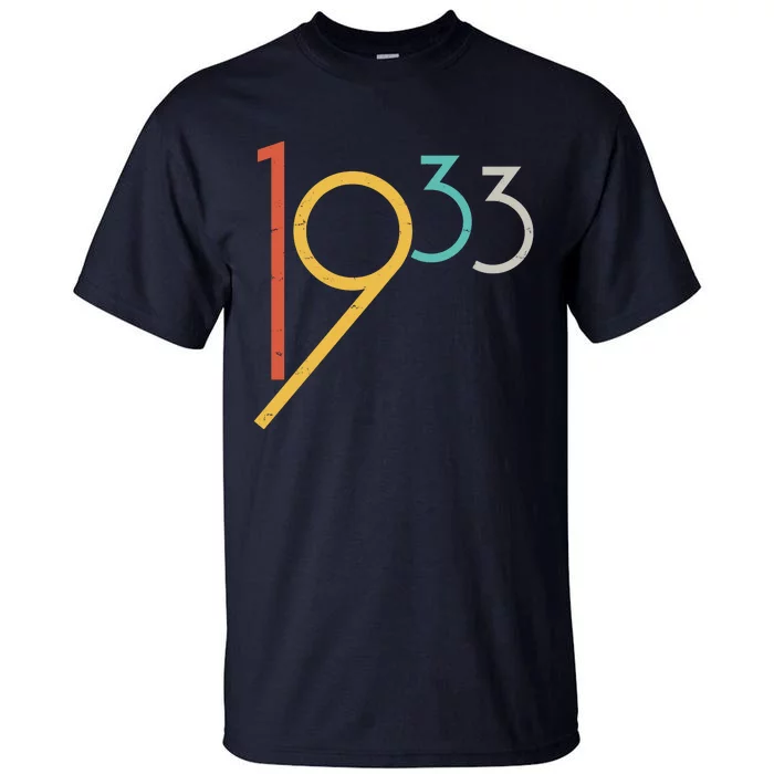 Retro Vintage 1933 90th Birthday Tall T-Shirt