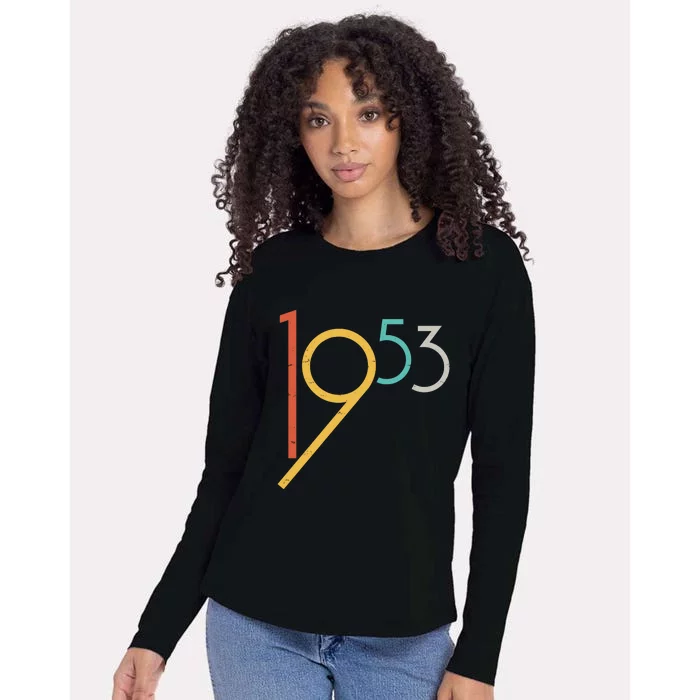 Retro Vintage 1953 70th Birthday Womens Cotton Relaxed Long Sleeve T-Shirt