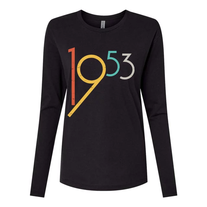 Retro Vintage 1953 70th Birthday Womens Cotton Relaxed Long Sleeve T-Shirt