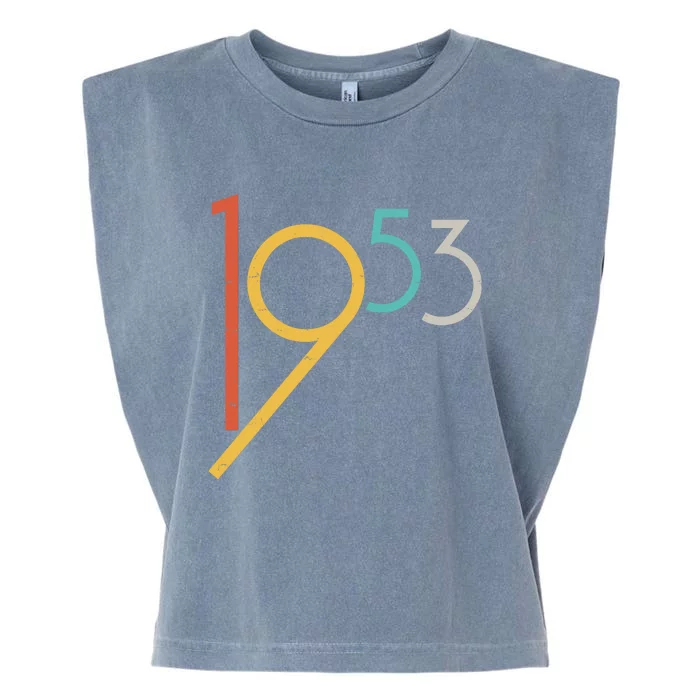 Retro Vintage 1953 70th Birthday Garment-Dyed Women's Muscle Tee