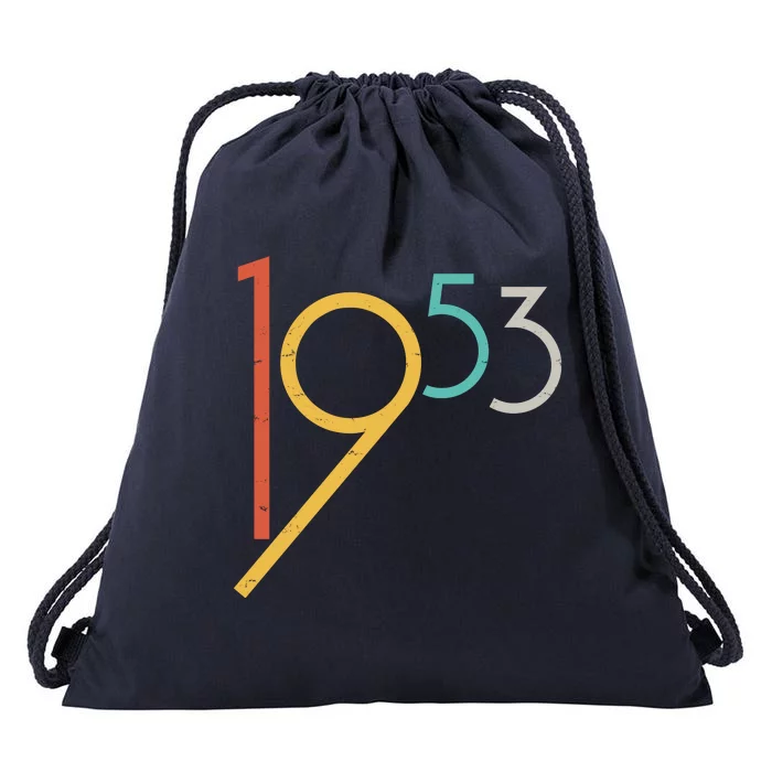 Retro Vintage 1953 70th Birthday Drawstring Bag