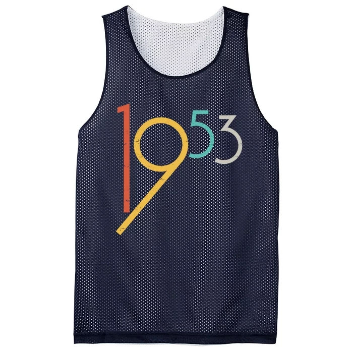 Retro Vintage 1953 70th Birthday Mesh Reversible Basketball Jersey Tank