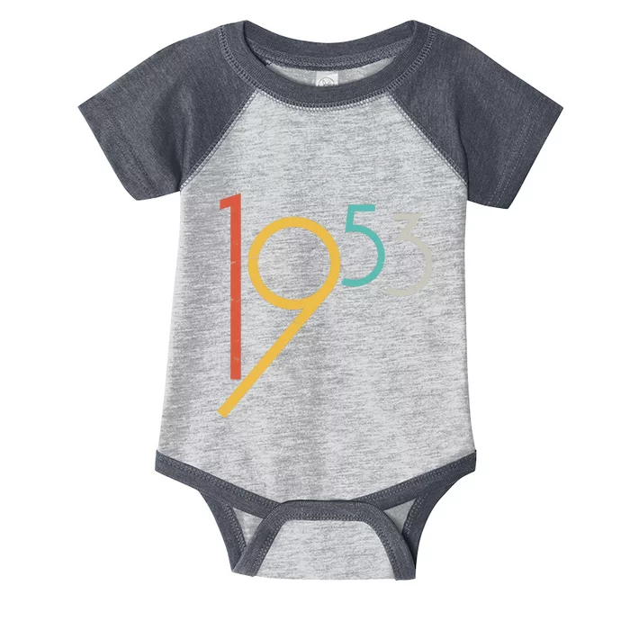 Retro Vintage 1953 70th Birthday Infant Baby Jersey Bodysuit