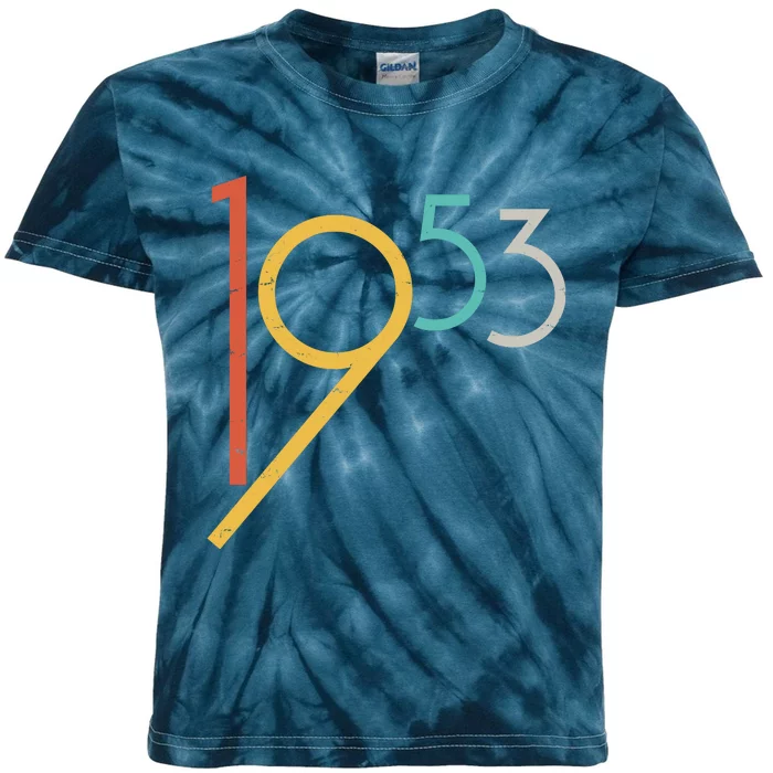 Retro Vintage 1953 70th Birthday Kids Tie-Dye T-Shirt