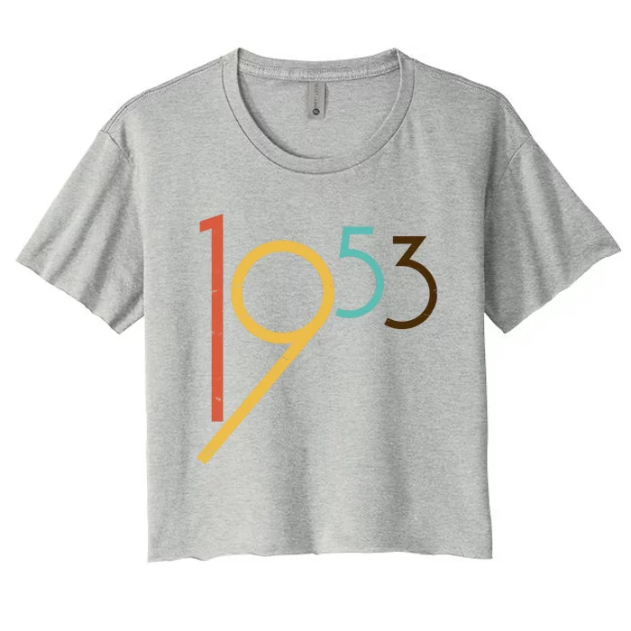 Retro Vintage 1953 70th Birthday Women's Crop Top Tee