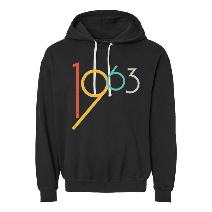 Retro Vintage 1963 60th Birthday Garment-Dyed Fleece Hoodie