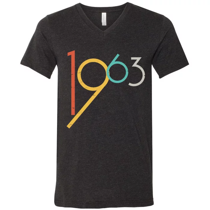 Retro Vintage 1963 60th Birthday V-Neck T-Shirt