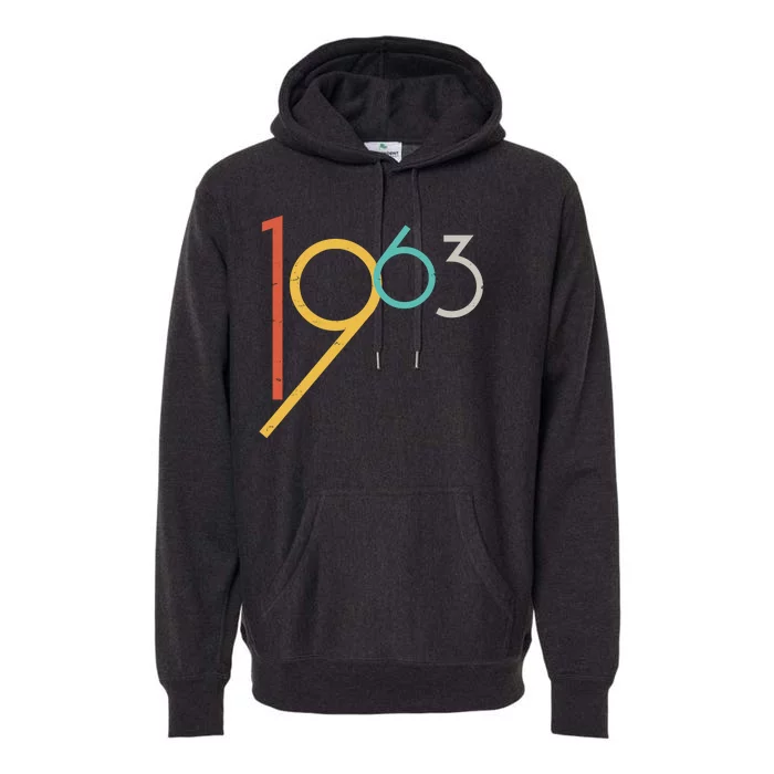 Retro Vintage 1963 60th Birthday Premium Hoodie