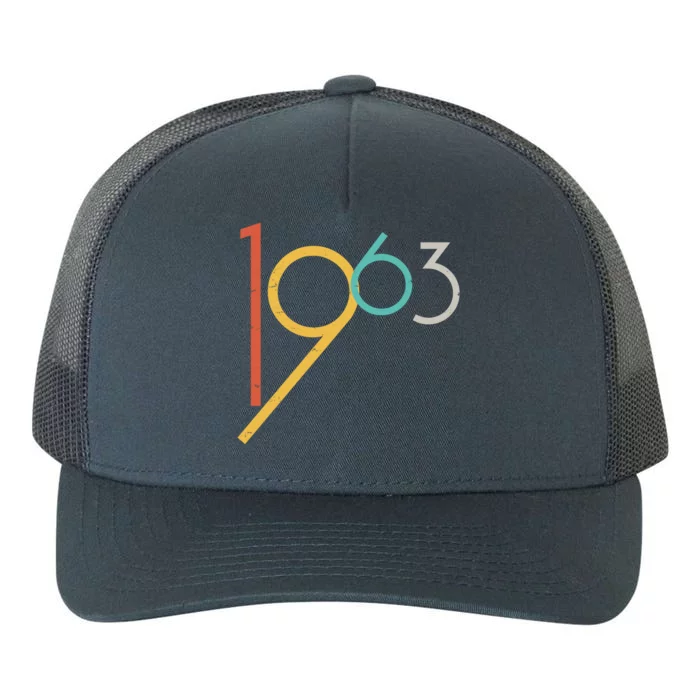 Retro Vintage 1963 60th Birthday Yupoong Adult 5-Panel Trucker Hat