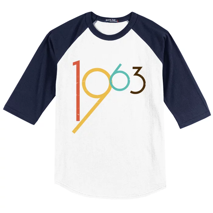 Retro Vintage 1963 60th Birthday Baseball Sleeve Shirt