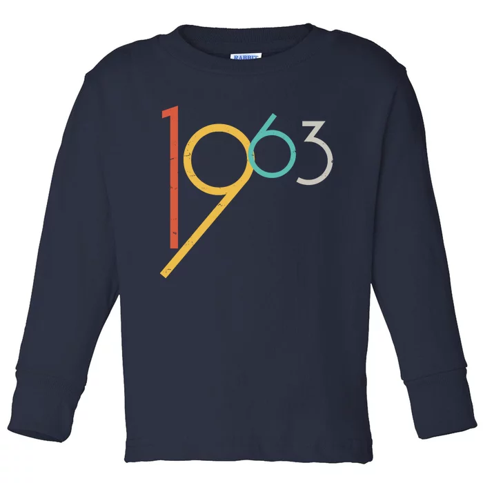 Retro Vintage 1963 60th Birthday Toddler Long Sleeve Shirt