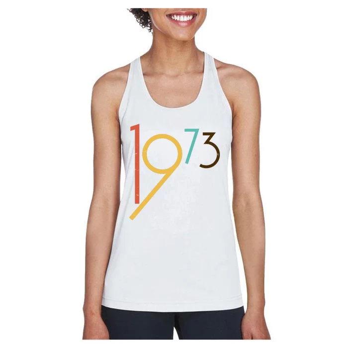 Retro Vintage 1973 50th Birthday Women's Racerback Tank