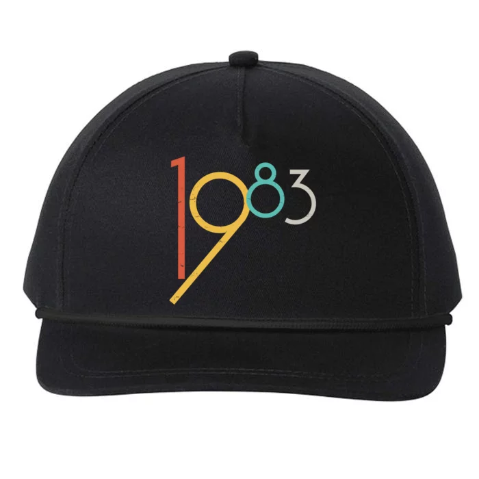 Retro Vintage 1983 40th Birthday Snapback Five-Panel Rope Hat