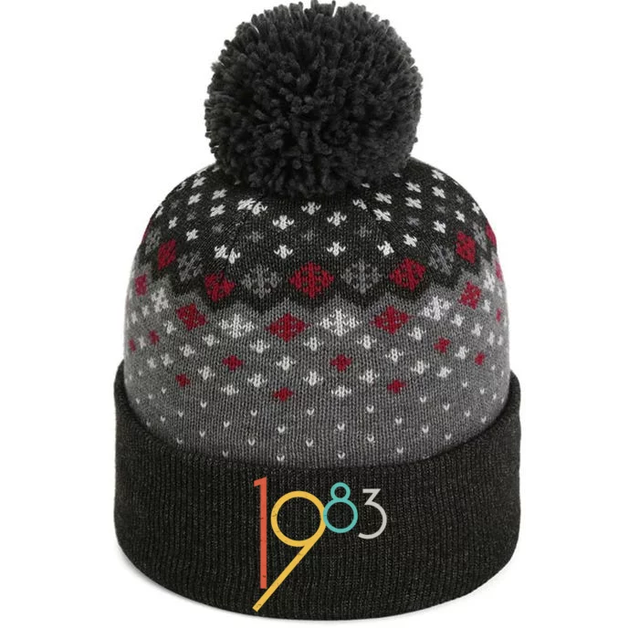 Retro Vintage 1983 40th Birthday The Baniff Cuffed Pom Beanie