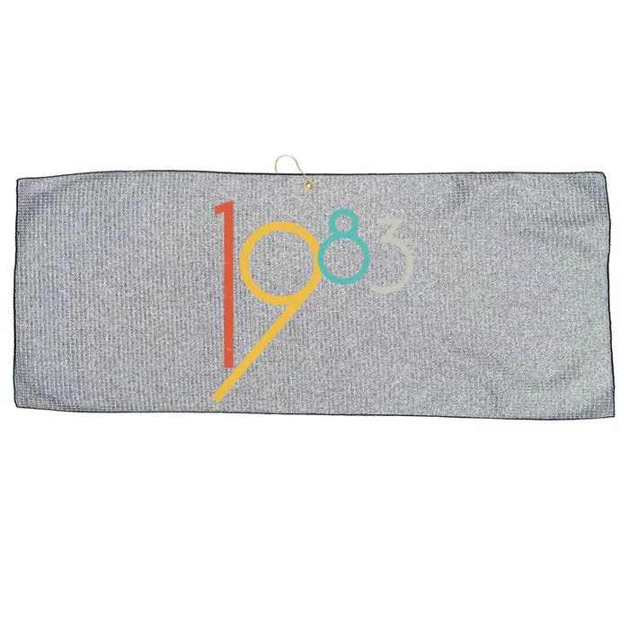 Retro Vintage 1983 40th Birthday Large Microfiber Waffle Golf Towel