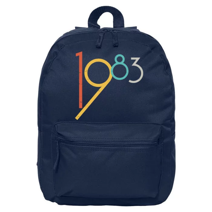 Retro Vintage 1983 40th Birthday 16 in Basic Backpack