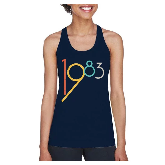 Retro Vintage 1983 40th Birthday Women's Racerback Tank